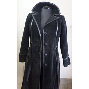 Sears Black Suede Trench Coat